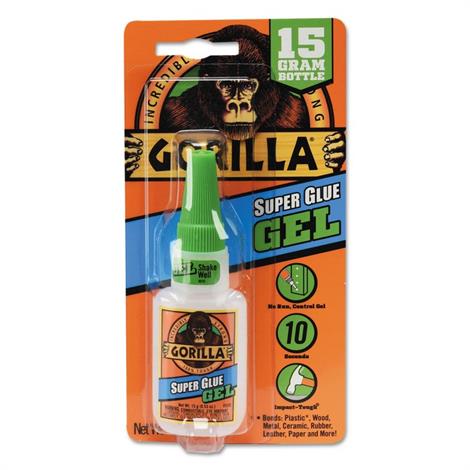 Gorilla Glue Super Glue Gel,0.53 Oz, Dries Clear,Each,GOR7600101