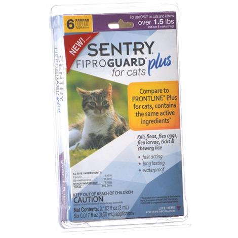 Sentry Fiproguard Plus for Cats & Kittens,6 Applications - (Cats over 1.5 lbs),Each,3169