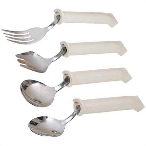 Plastic Handle Swivel Utensils For Independent Eating,Fork,7"L,Each,1025