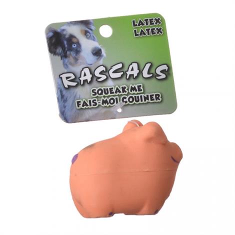 Rascals Latex Pig Dog Toy - Pink,2.75" Long,Each,83010 R PNKDOG