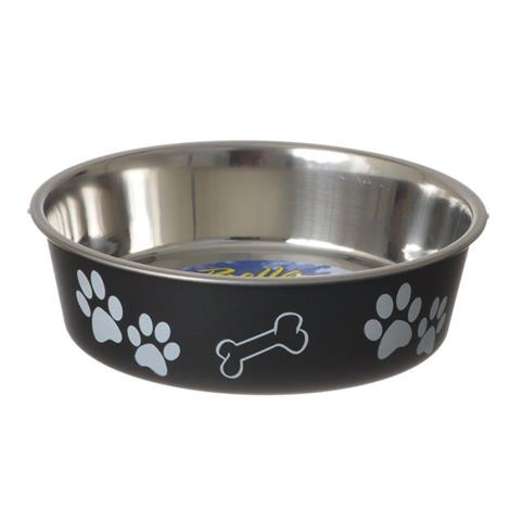 Loving Stainless Steel & Espresso Dish with Rubber Base,Small - 5.5" Diameter,Each,7404