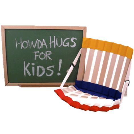 Howda Designz HowdaHUG1 Adjustable Children Seat,16"W x 15.5"H x 14.5"D (hinge width),Each,1125