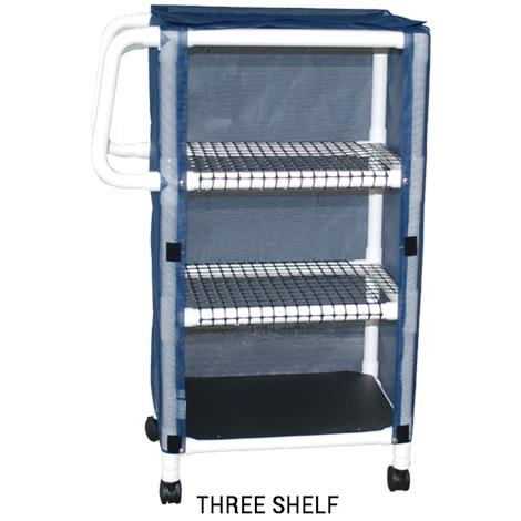 MJM International Mini Linen Cart with Open Area Shelf System,0,Each,0