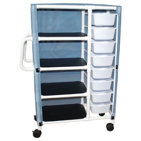 MJM International Combo Cart with Shelves and Pull Out Tubs,0,Each,370-8