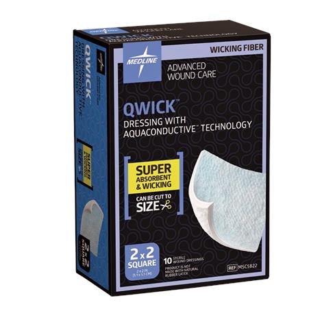 Medline Qwick Non-Adhesive Wound Dressing,6.125" x 8",50/Case,MSC5868