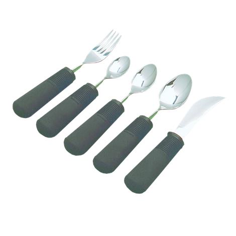 Good Grips Weighted and Bendable Utensils,Set Of Five (Fork,Teaspoon,Tablespoon,Souper Spoon,Rocker Knife),Set Of Five,Set #12