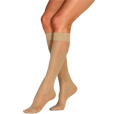BSN Jobst Womens Ultrasheer Supportwear Knee High 8-15 mmHg Mild Compression Stockings,Classic Black,X-Small,Pair,119232