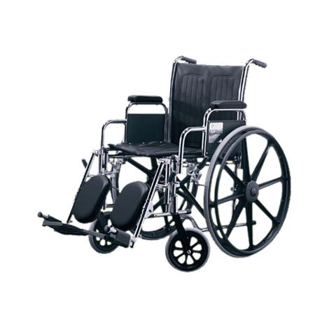 Medline Excel 2000 Wheelchair,Black,Removable Desk Length Arms,Swing Away Detachable Footrests,Each,MDS806250D
