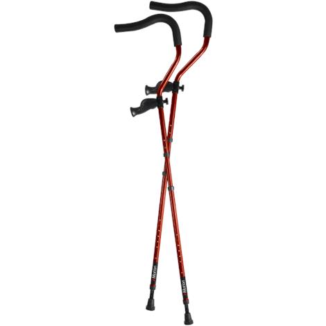 Millennial In-Motion Pro Folding Underarm Crutches,Tall,5ft 7" to 6ft 10",Charcoal Grey,Pair,MWD6500