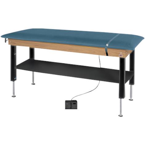 Hausmann Hi-Lo Power Plinth Treatment Table With Shelf,Regimental Blue,Each,4719-731