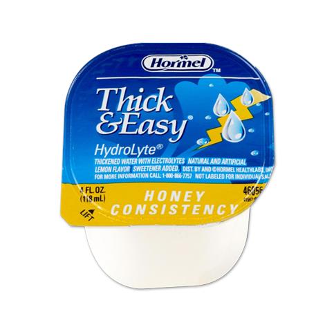 Hormel Thick And Easy Thickened Hydrolyte Lemon Water With Honey Consistency,4fl oz,Portion Cup,24/Pack,46056