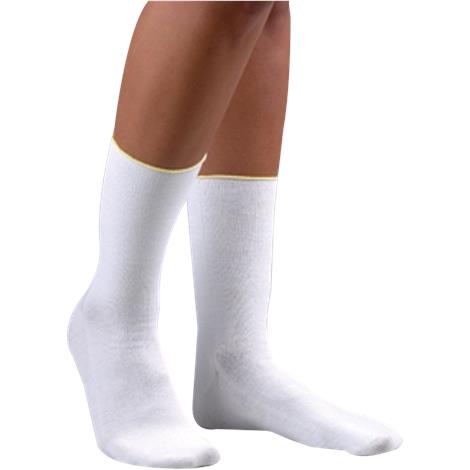 FLA PressureLite Light Energizing Socks,White,Calf Length,Small,Pair,H6211