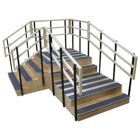 Bailey Dual Platform Right Angle Bariatric Training Stairs,Dual Platform Stairs,Each,4535