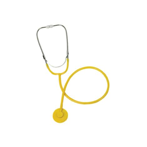 Mabis DMI Dispos-A-Scope with Chrome Binaural Stethoscope,Yellow,50/Case,10-449-130