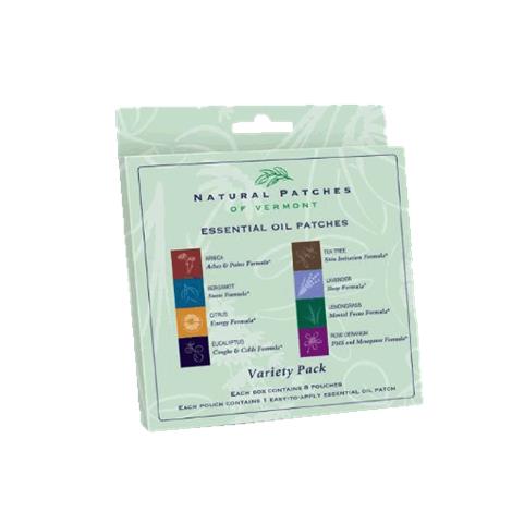 Natural Patches Of Vermont Variety Pack Essential Oil Patches,Variety Pack,6Pack/Case,184