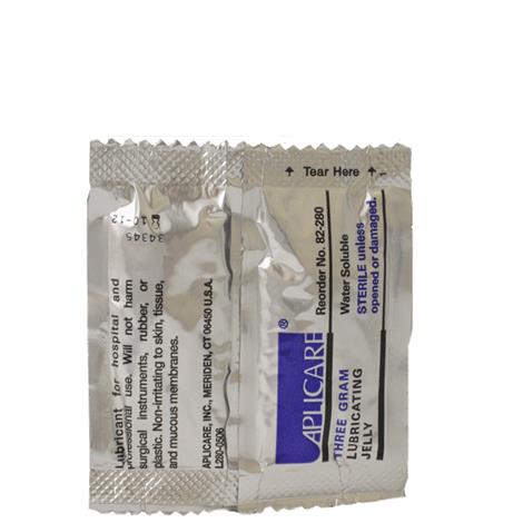 Aplicare Sterile Lubricating Jelly,3g Sachet,30/Pack,5/Case,82280