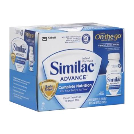 Abbott Similac Advance 20 Formula With Iron,8oz,Plastic Bottle,24/Pack,58605