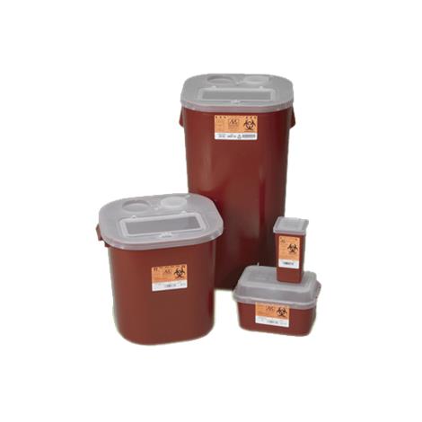 Medical Action Biohazard Stackable Sharps Container with Locking Lid,1 Quart,Small,72/Case,8702