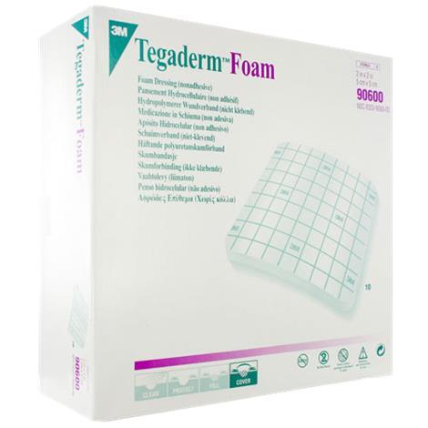 3M Tegaderm High Performance Foam Non-Adhesive Dressing,3.5" x 3.5" (8.8cm x 8.8cm),Fenestrated,40/Case,90604