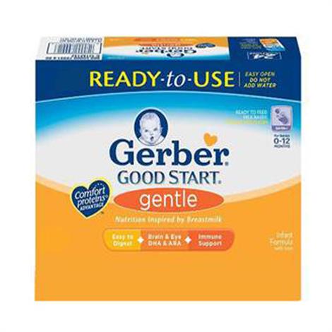 Gerber Good Start Gentle Ready-To-Feedal Formula,8.45fl oz,6/Pack,5000079991