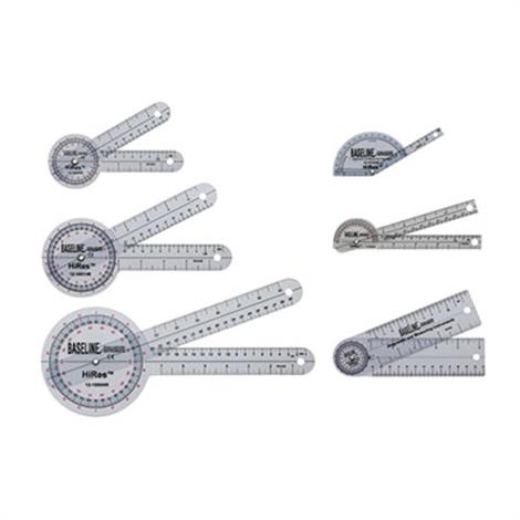 Baseline Plastic Goniometers - Pocket Style,HiRes 6-piece Set,Each,12-1028HR