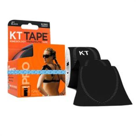 KT Tape Pro Kinesiology Uncut Therapeutic Tape,Single Roll,16 Black,Each,85114400566-2