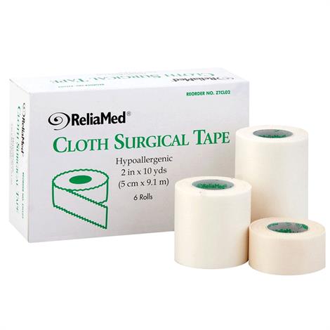 ReliaMed Hypoallergenic Cloth Surgical Tape,Roll,3" x 10yds,96/Case,ZTCL03