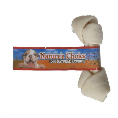 Loving Natures Choice 100% Natural Rawhide Knotted Bones,6"-7" Bone,Each,4104