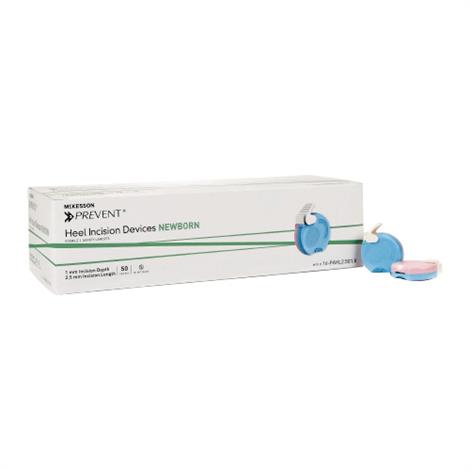 McKesson Prevent Newborn Heel Incision Device,Blue / Pink,50/Pack,16-PAHL2.5G1.0