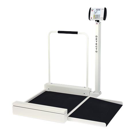 Detecto Digital Stationary Wheelchair Scale,Weight Capacity: 800 lb x 0.2 lb / 360 kg x 0.1 kg,Each,6495
