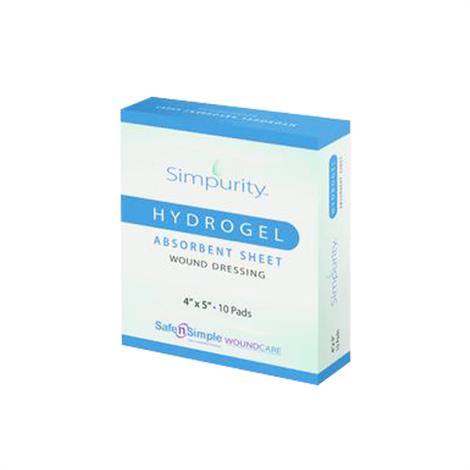 Simpurity Hydrogel Wound Dressing,4" x 5",10/Box,SNS58345