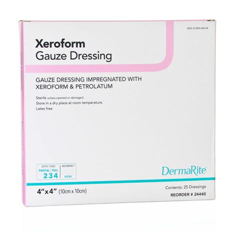 Dermarite Xeroform Gauze Wound Dressing,1" x 8",50/Pack,24180