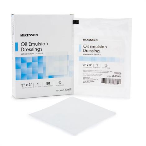 McKesson Oil Emulsion Non-Adhering Impregnated Dressing,3" x 8" (7.6 cm x 20.3 cm),24/Pack,6Pk/Case,61-77042