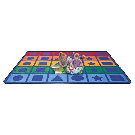 Childrens Factory Rainbow Shapes Rug,Rectangle Large,144" x 96",Each,CPR3012