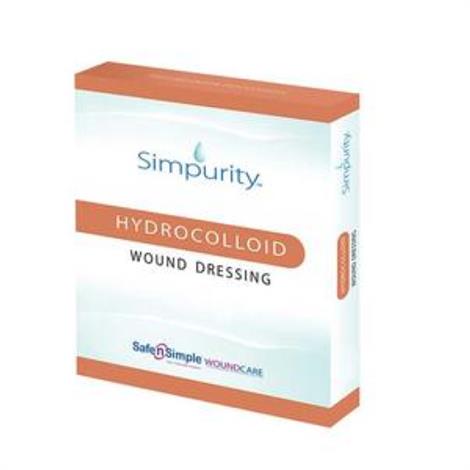 Safe N Simple Simpurity Hydrocolloid Wound Dressing,4" x 4",12/Pack,SNS55404