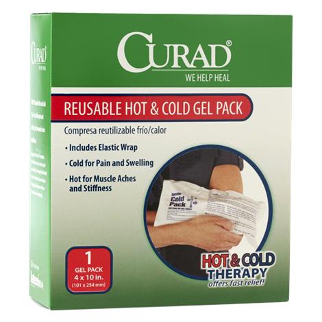 Medline Curad Reusable Hot And Cold Gel Pack,10"L x 4"W,24/Case,CUR959