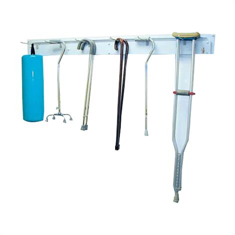 Complete Medical Wall Mounted Cane And Crutch Rack,3" D x 60" W x 9" H,Each,5516