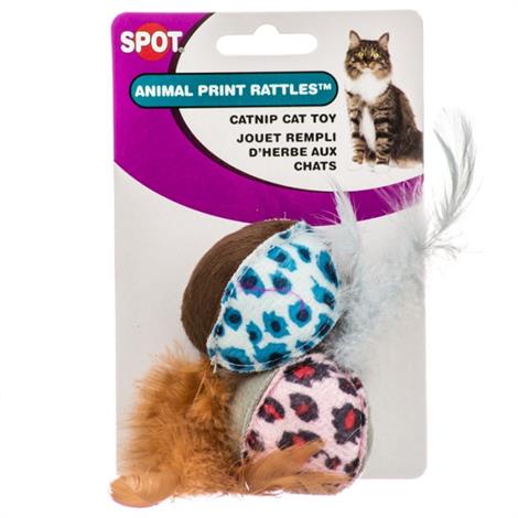 Spot Spotnips Rattle with Catnip - Animal Print,2 Pack,2/Pack,2658
