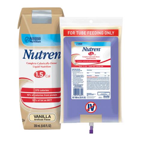 Nestle Nutren 1.5 Complete High-Calorie UltraPak System,1000ml,Bag,6/Pack,9871626354