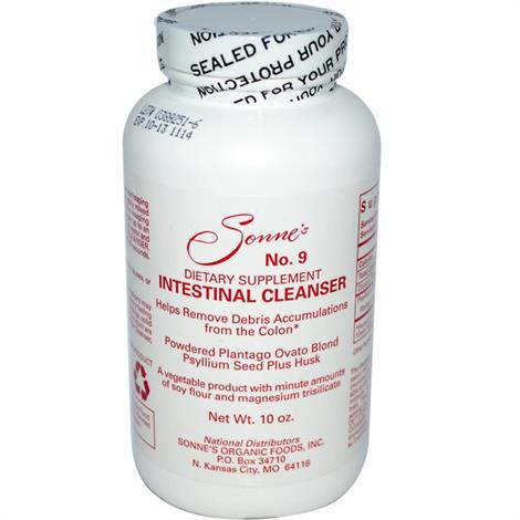 Sonnes Number 9 Intestinal Cleanser With Psyllium Powder,Intestinal Cleanser,10oz,Each,82273