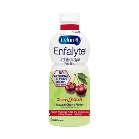 Enfamil Enfalyte Cherry Splash Oral Electrolyte Solution,6fl oz,Ready-to-Use,Platic Nursette Bottles,24/Pack,26506