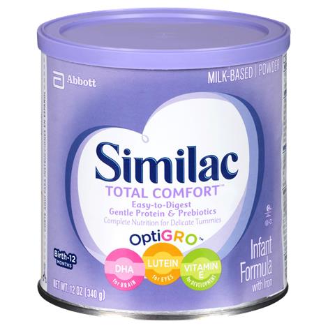 Abbott Similac Total Comfort Partially Hydrolyzed Formula with Iron,12.0oz (340g) Can,6/Pack,62599