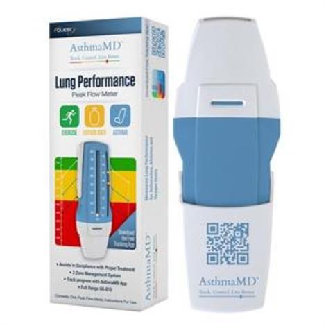Quest AsthmaMD Lung Performance Peak Flow Meter,Flow Meter,Each,NBL00229INV