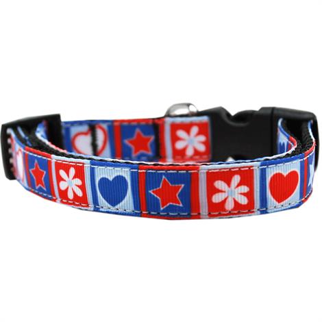 Mirage Stars And Hearts Nylon Dog Collar,Large,Each,125-262 LG