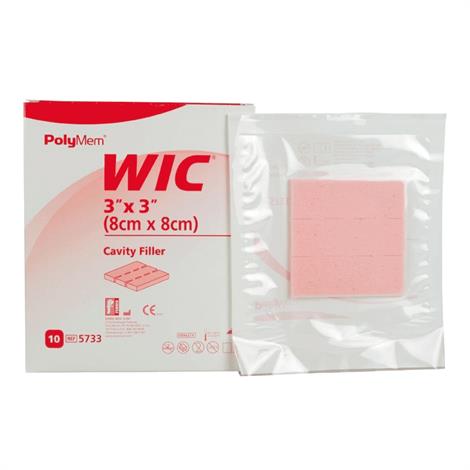 PolyMem WIC Cavity Wound Filler,3" x 3" (8cm x 8cm),4gm,10/Pack,5733