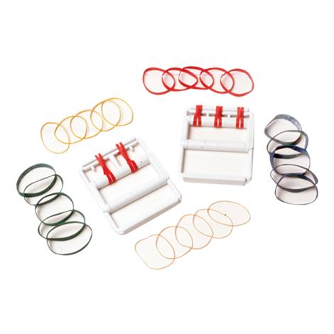 CanDo Additional Rubber Bands For Hand Exerciser,Latex Free,Red- Light,25/Pack,#10-1852