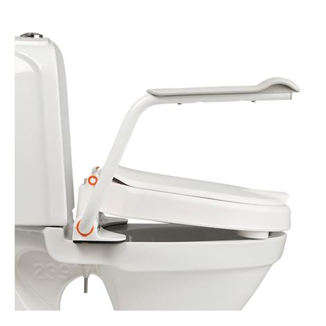 Etac Hi-Loo Raised Toilet Seat with Armrests,4"H (10cm) Seat,Each,E80301317-2
