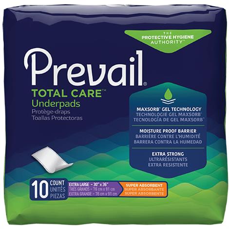 Prevail Disposable Underpads,Prevail Underpads,Clear Bag,30" x 36",25/Pack,4Pk/Case,UP-425