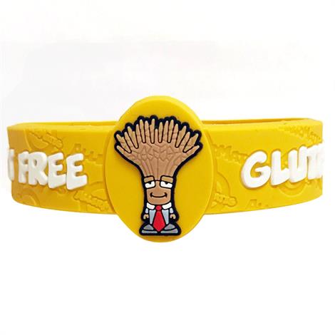 AllerMates Gluten Allergy Awareness Wrist Band,7 Inches Length,Each,BR-10117