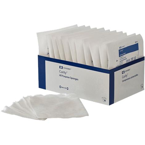Covidien Curity Non-Woven All Purpose Sterile Sponges,4" x 4",4 Ply,5s,50/Pack,8045